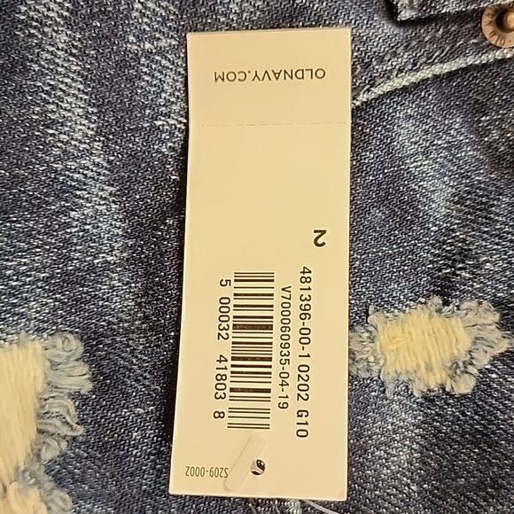 Old Navy Power Straight High Rise Destructed Distressed Jeans Size 2 - Picture 7 of 7
